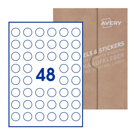 Etichette adesive rotonde Avery® ø 25mm