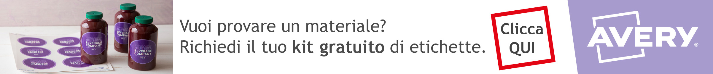 illustrazione che invita a richiedere campioni gratuiti di etichette adesive