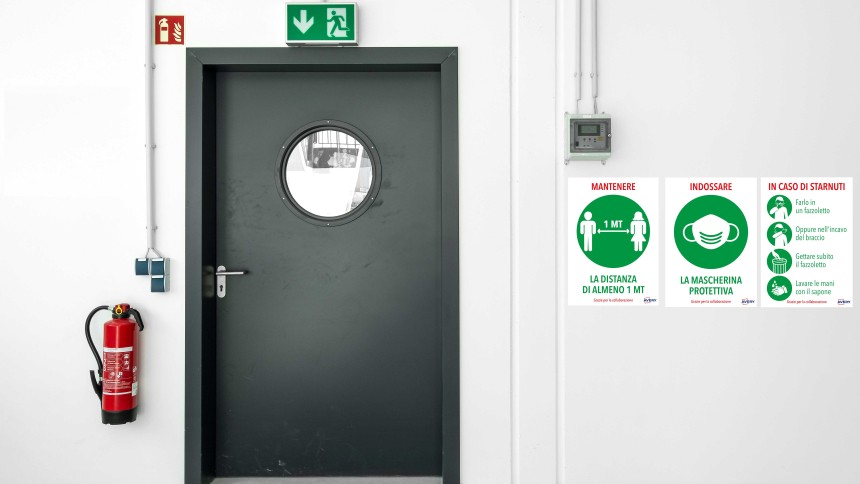 Cartelli covid ingresso aziende