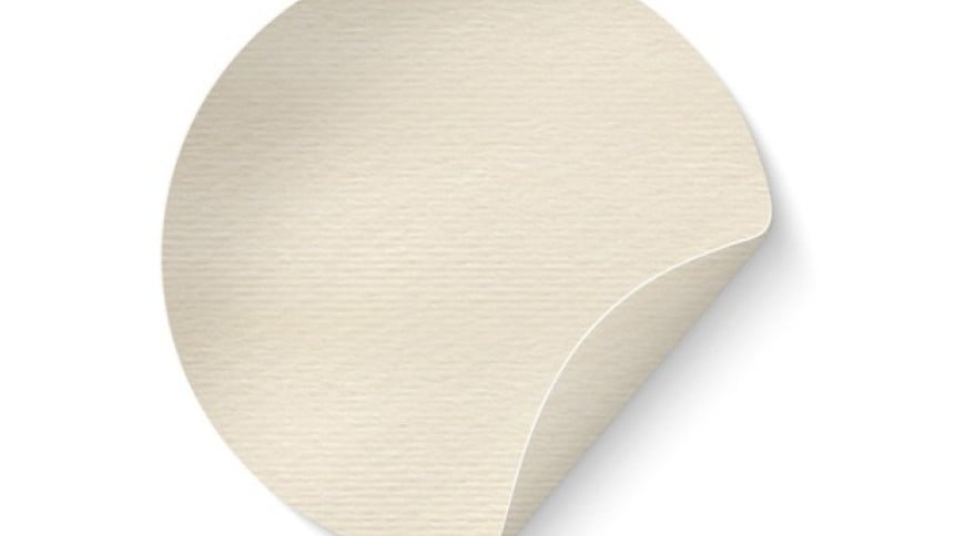 adesivo rotondo color crema