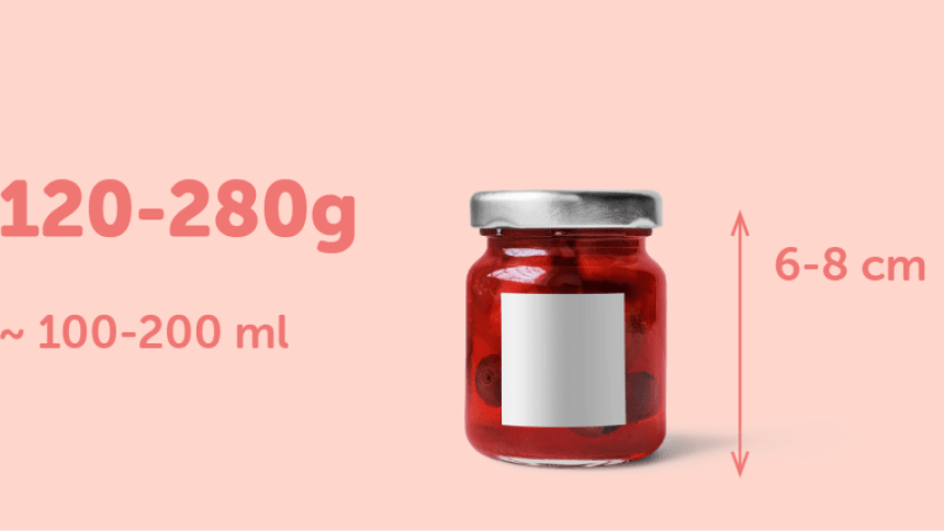 vasetto per la marmellata con etichetta adesiva quadrata adatta per barattoli da 120-280gr di marmellata