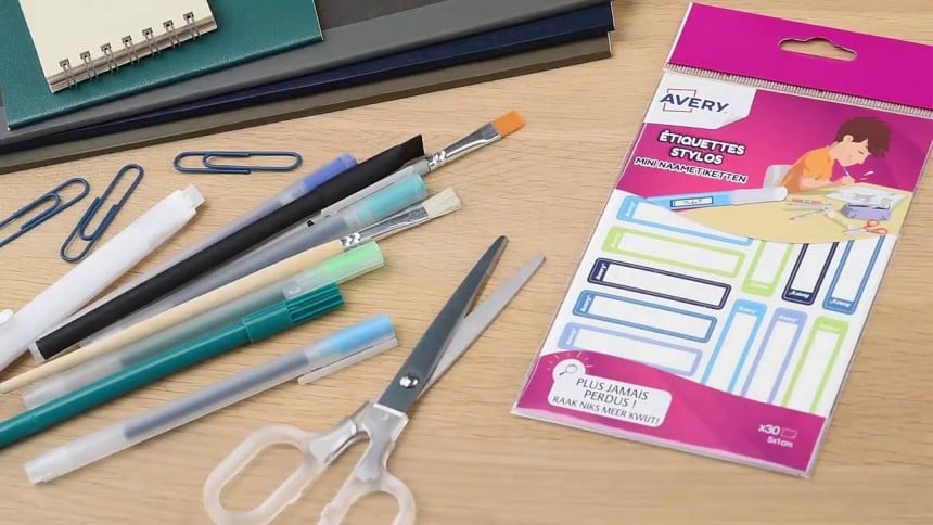 Etichette adesive piccole per matite e pennarelli