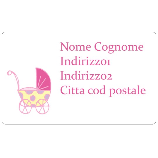 illustrazione di una etichetta per stampare gli indirizzi
