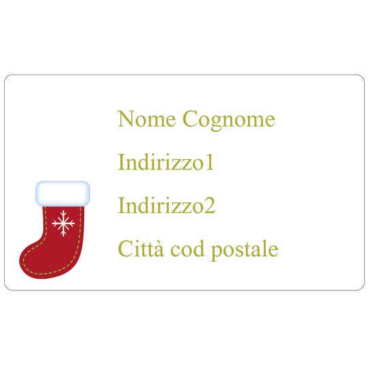 Etichette Natale calza