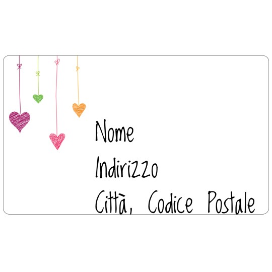 Etichette cuori san valentino
