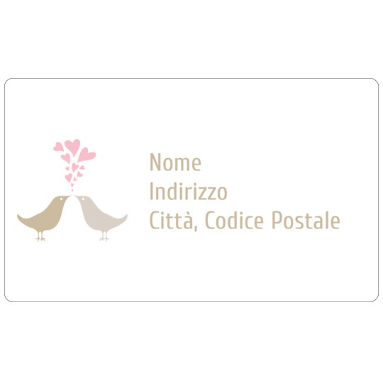 Etichette san valentino piccioncini