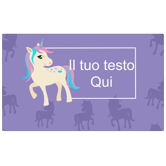 illustrazione che mostra dove posizionare il testo sul modello di un etichetta da applicare su libri e quaderni