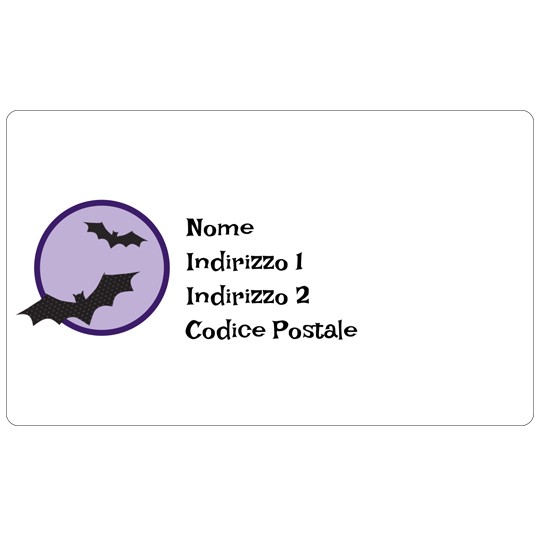 Etichette per halloween pipistrelli