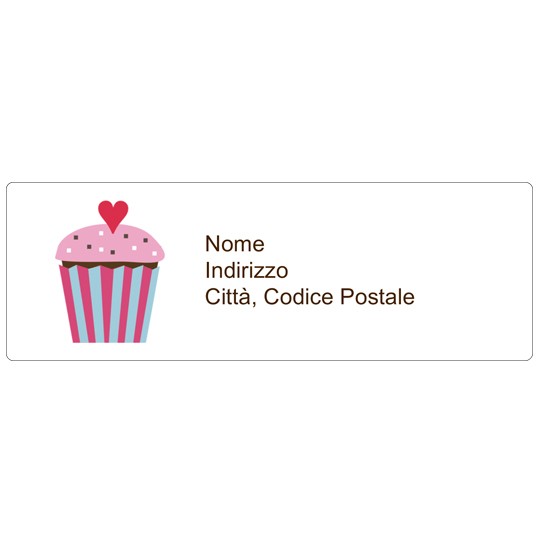 illustrazione di una etichetta per stampare gli indirizzi
