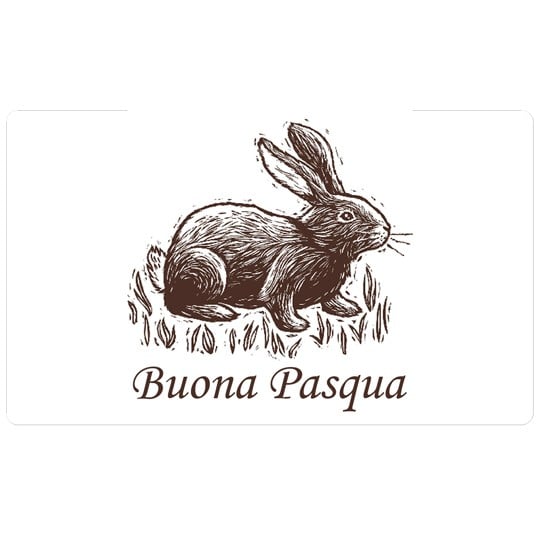 Etichetta pasqua coniglio