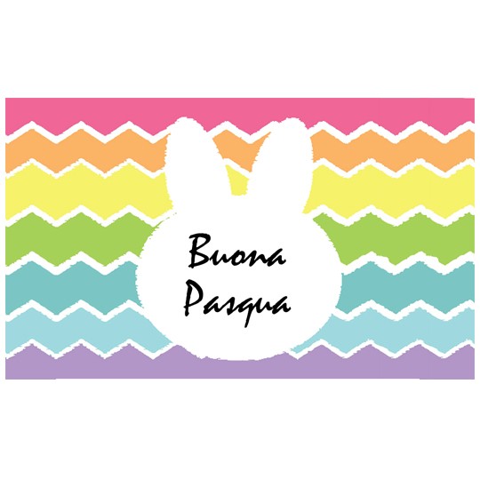 Etichette Pasqua coniglio colorato