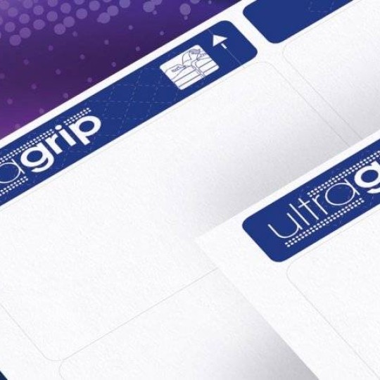 Etichette Avery Ultragrip con banda blu