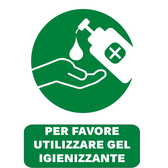 cartello gel igienizzante covid 19