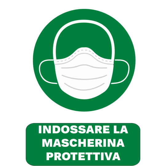 Cartello covid indossare mascherina