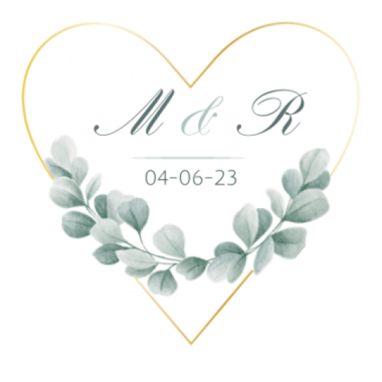 Etichette a forma di cuore per il matrimonio bianche