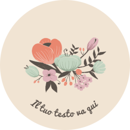 Etichette matrimonio fiori beige