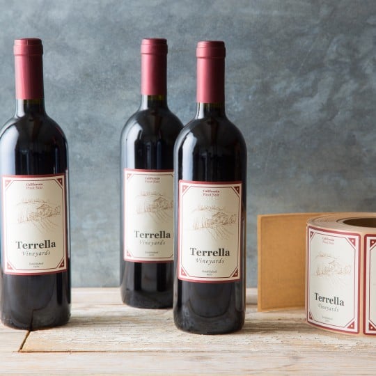 etichette in bobina per il vino