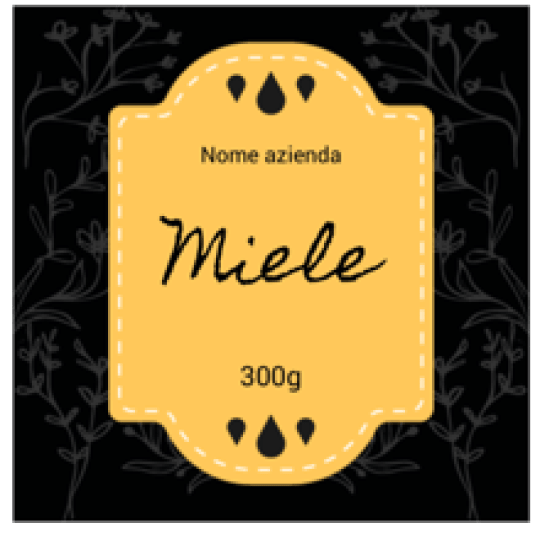 etichette per miele dorate