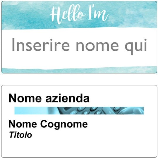 modello di grafica per stampare un badge con il programma crea e stampa