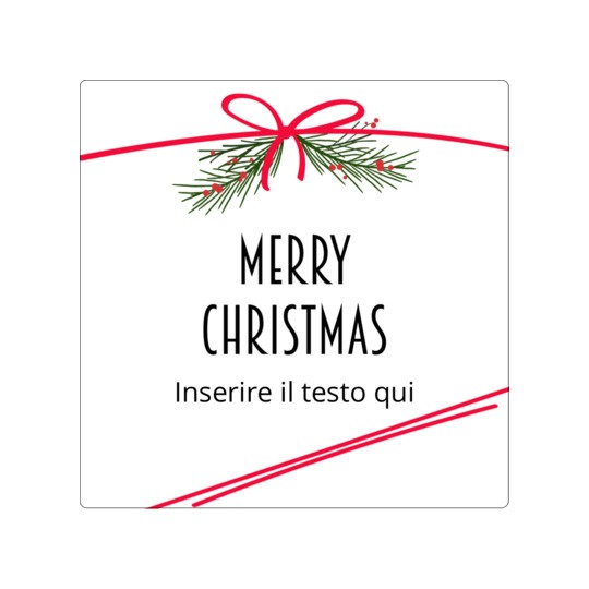 etichette quadrate per natale