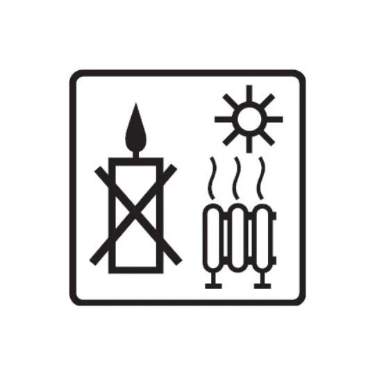 Non posizionare le candele vicino a una fonte di calore