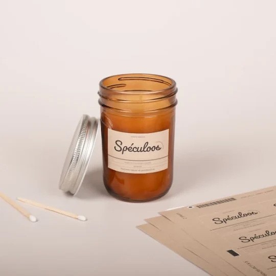 etichette in carta kraft riciclata per candele artigianali