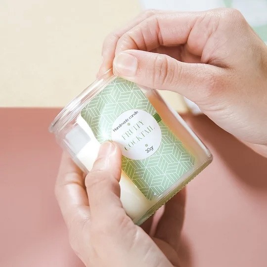 etichette resistenti per candele artigianali
