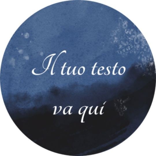 Etichette rotonda con sfondo blu notte