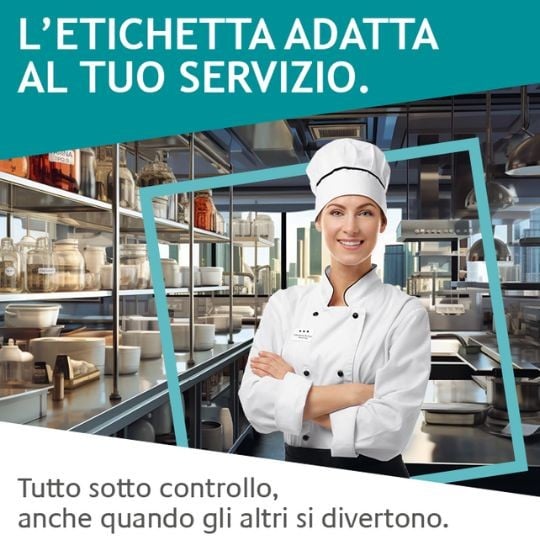 illustrazione di una donna che lavora all'interno di una cucina