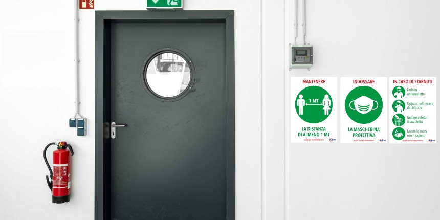 Cartelli covid ingresso aziende