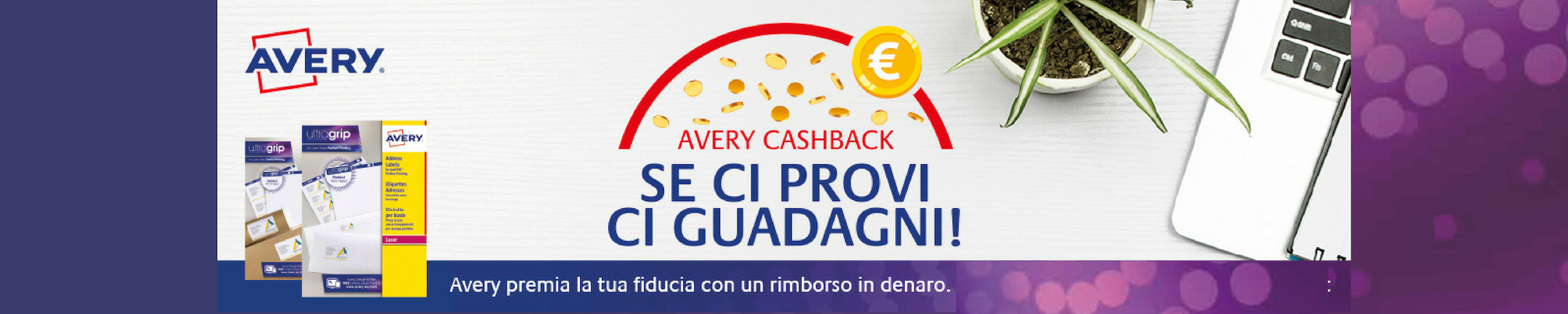 etichette avery cashback