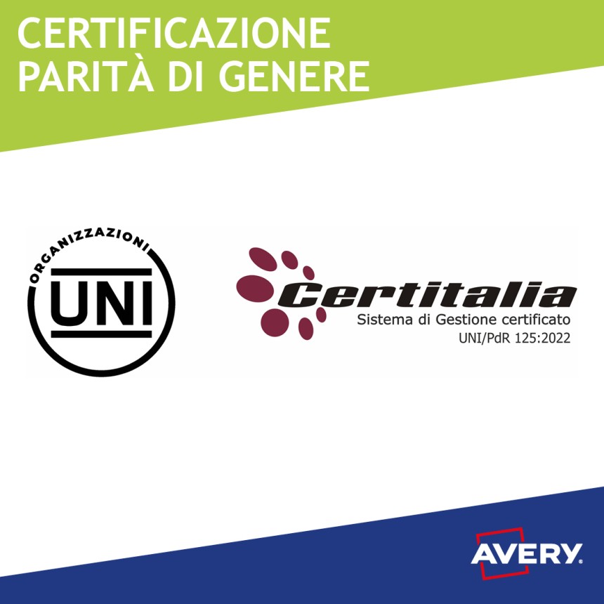 loghi della certificazione sulla parità di genere