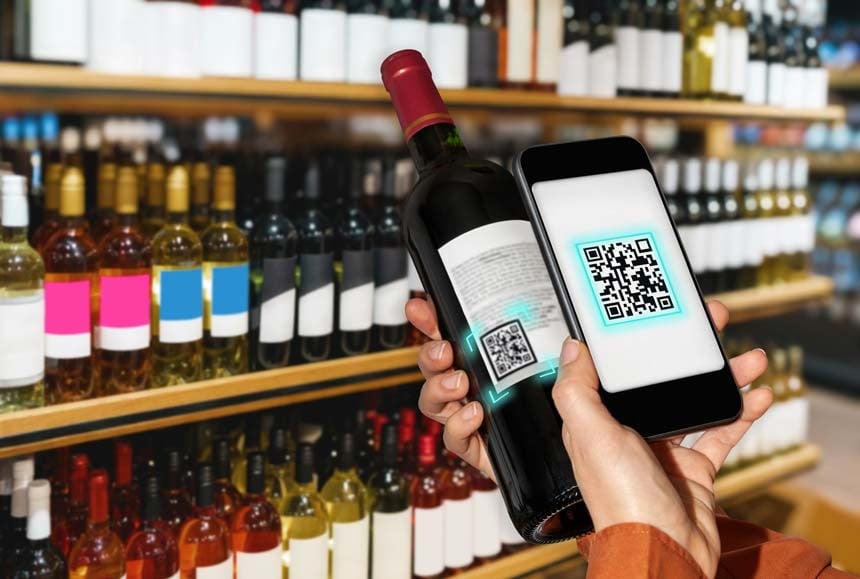 etichette QR code per vino