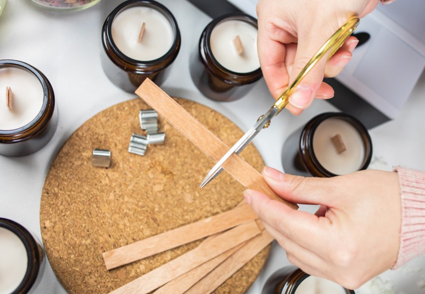 tipologie di stoppino per candele artigianali