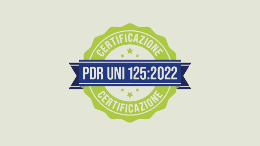 Certificazione parità di genere su sfondo verde