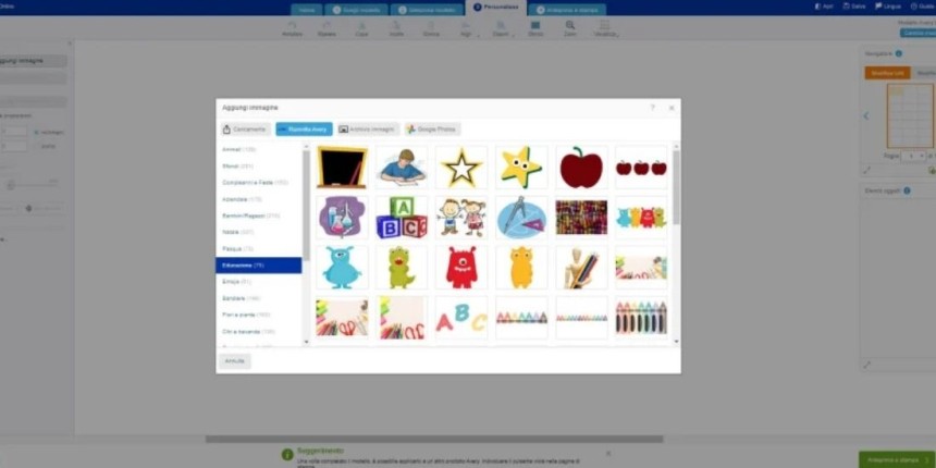 Schermata di un computer con una tabella che mostra vari simboli e numeri