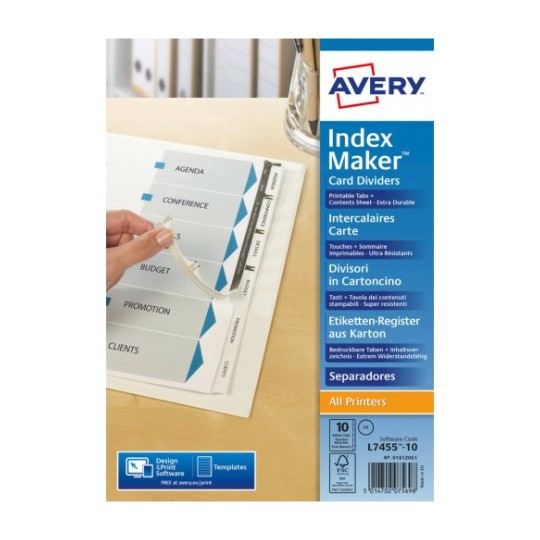 Divisori Index Maker 01812061 Avery