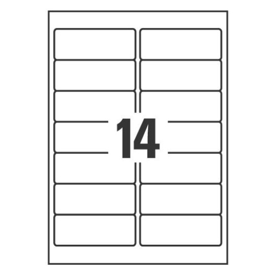 Etichette adesive trasparenti opache J8563-25 99,1 x 38,1 mm