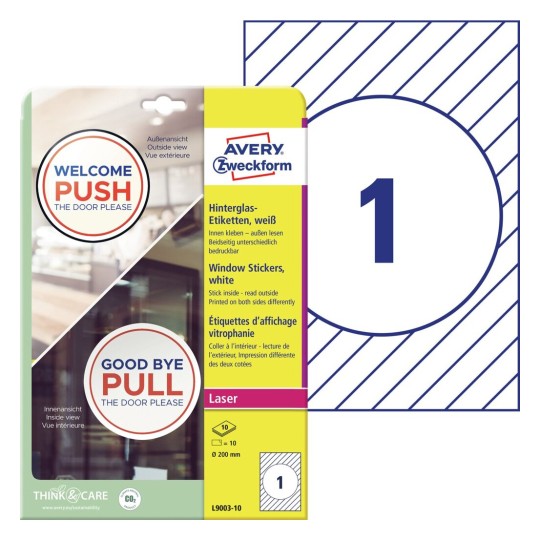 Adesivi per finestre stampabili L9003-10