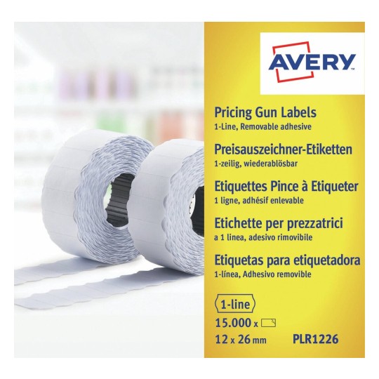 Etichette per prezzatrici a 1 linea PLR1226