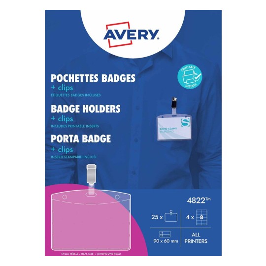 Porta badge combi con clip 4822