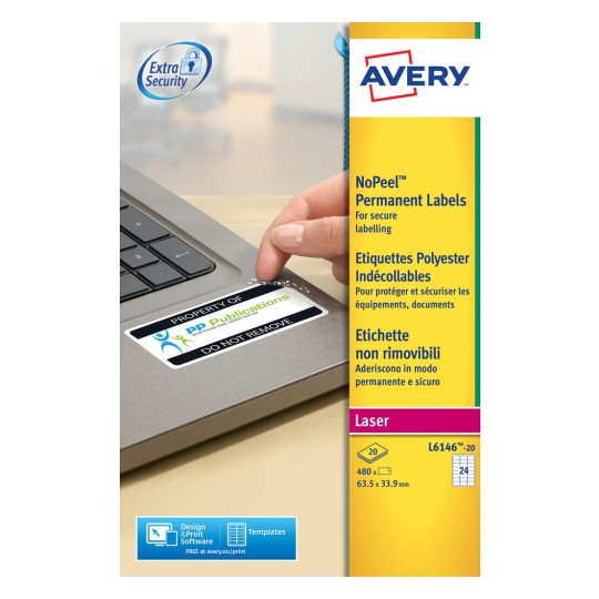 Etichette adesive non rimovibili L6146-20
