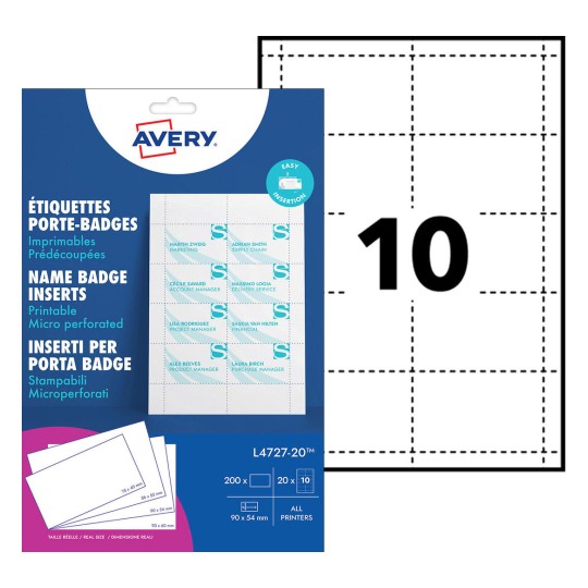 Inserti in carta per porta badge L4727-20