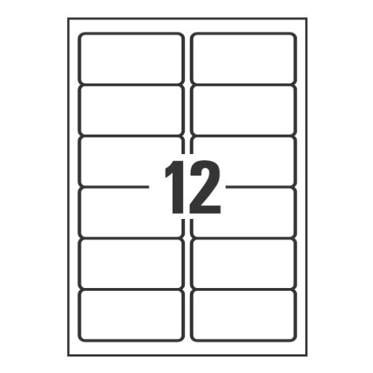 Etichette adesive in poliestere bianco L4776-20 99,1 x 42,3 mm