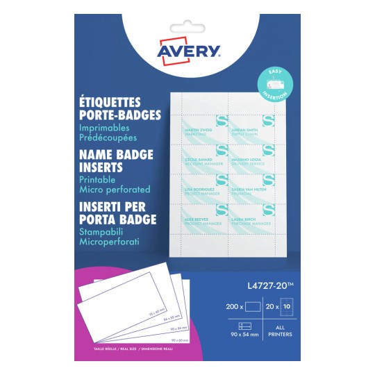 Inserti in carta per porta badge L4727-20