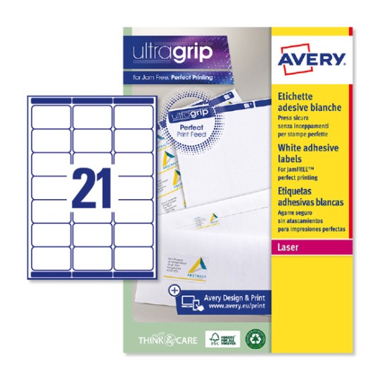 Etichette adesive in carta Ultragrip L7160-250 Contenuto: 5.250 Etichette / 250 Foglio