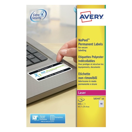 Etichette adesive non rimovibili L6145-20