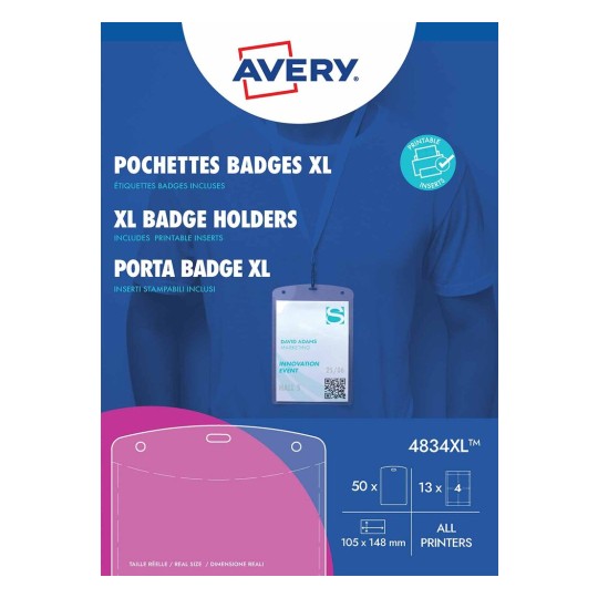 Porta Badge A6 in plastica 4834XL