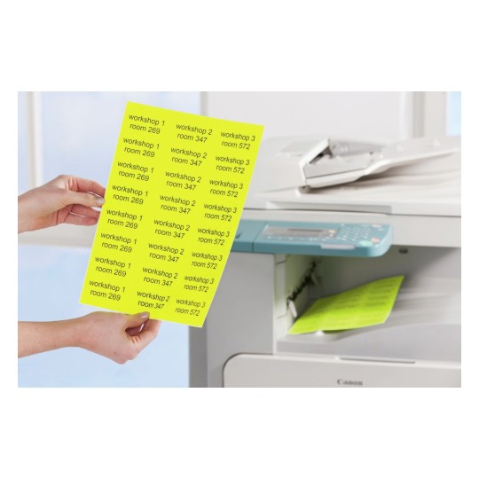 L7651Y-25 4004182608395 Etikett Kennzeichnen Neon Gelb Bogen anw