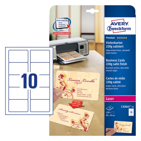 Biglietti Da Visita Per Stampanti Laser Avery